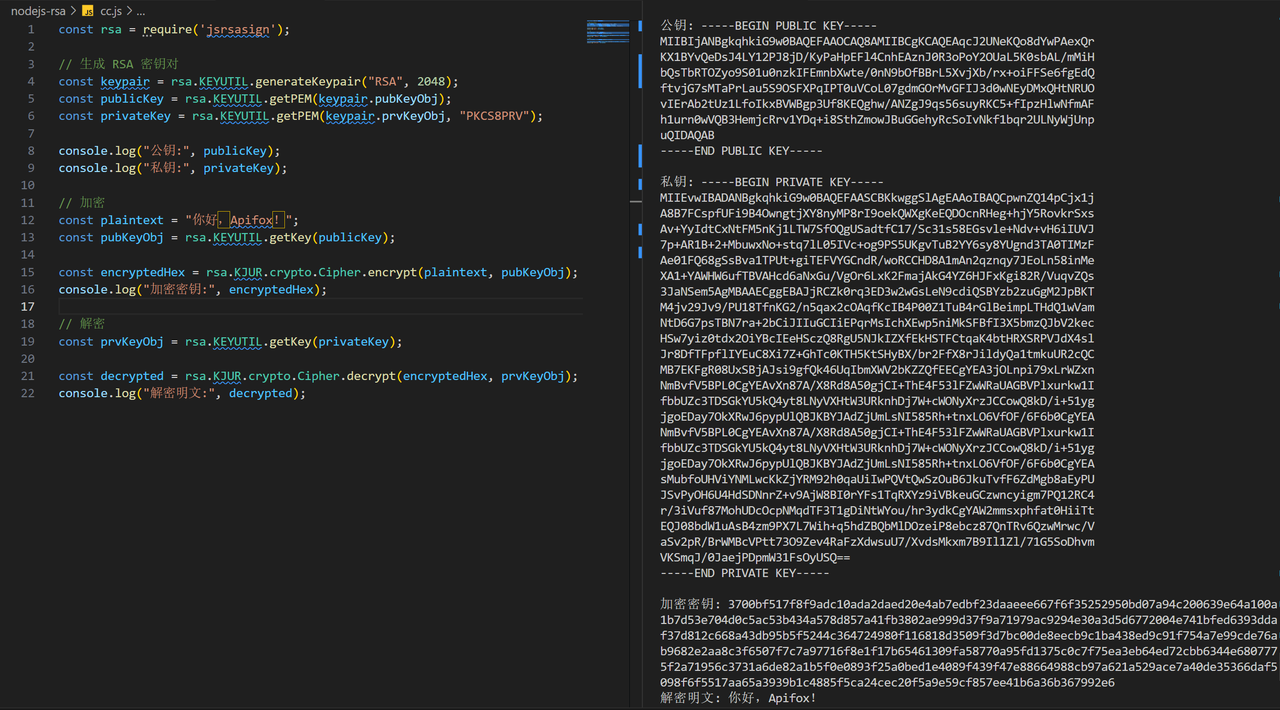Apifox RSA 加密解密